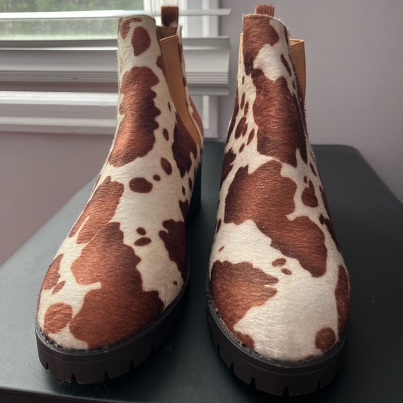 Cow Print Boots - Picture 2 of 4
